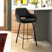 26 Inch Leatherette and Metal Swivel Counter Stool - 24 L x 22 W x 37 H Inches