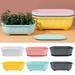 SPRING PARK 5Pcs Rectangle Plastic Garden Pots Planter Flower Pots With Trays 2 Size