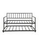 Hassch Twin Daybed With Trundle Multifunctional Metal Lounge Daybed Frame For Living Room Guest Room