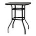 IVV Wrought Iron Glass High Bar Table Patio Bar Table Black