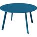 Stylish & Weather-resistant Round Steel Outdoor Coffee Table Blue