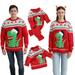WANYNG Men Dad Christmas Sweater Dinosaur Pattern Family Matching Outfits For Holiday Party Knitted Pullover Xmas Outfits Family Pajama Set Pet Family Feeling Pajamas Boys Dinosaurs