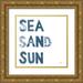 Prahl Courtney 20x20 Gold Ornate Wood Framed with Double Matting Museum Art Print Titled - Sea Sand Sun IV