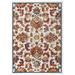 Ergode Entourage Azami Distressed Vintage Floral Lattice 5x8 Area Rug - Ivory Blue Orange Yellow Red