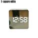 Interior Design Home Decor Travel Desktop Snooze LED Night Light USB Digital Thermometer Mirror Alarm Clock 1