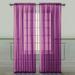 Sheer Curtains Window Panels Sheer Curtains 79 inch Length 1 Panels Set Semi Sheer Drapes for Bedroom/Living Room W39 x L79 Dark Purple