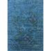 Ahgly Company Machine Washable Indoor Rectangle Industrial Modern Blue Ivy Blue Area Rugs 8 x 12