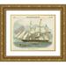 Vision Studio 14x12 Gold Ornate Wood Framed with Double Matting Museum Art Print Titled - Antique Clipper Ship III