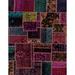 Ahgly Company Machine Washable Indoor Rectangle Abstract Velvet Maroon Purple Area Rugs 3 x 5