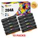 Toner Bank Compatible Toner Cartridge Replacement for HP 204A CF510A CF511A CF512A CF513A High Yield (4 * Black 2 * Cyan 2 * Magenta 2 * Yellow 10-Pack)