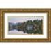 Deiter Lori 24x14 Gold Ornate Wood Framed with Double Matting Museum Art Print Titled - Mirror Lake Sunset Reflections
