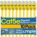 Cmple - [10 PACK] 1.5 Feet Cat5 Patch Cord Ethernet Cable with RJ-45 Connectors Cat5e Cable 1 Gigabit Cat5e UTP Wire Category 5e Computer LAN Network Cord - Yellow