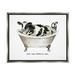 Stupell Industries Moo-ve Over Bath Time Cow Farmhouse Bathroom Sign Graphic Art Luster Gray Floating Framed Canvas Print Wall Art Design by Cindy Jacobs