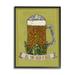 Stupell Industries All You Need Is Beer Floral Pattern Stein Mug Graphic Art Black Framed Art Print Wall Art Design by Valentina Harper