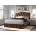 Winston Porter Harper Queen Tufted Upholstered Platform Bed Metal in Brown | 47.4 H x 60.8 W x 82.7 D in | Wayfair 24B7DDD1C1704FF1913DBF073AF488C5