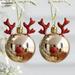 1~8PCS Christmas Decoration 2023 Novelties Elk Christmas Balls Ornament Xmas Tree Hanging Pendants Christmas Gift Decoration