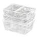 4-Piece Storage Box with Lid :6 1:12 Scale Dollhouse Decoration Accessories - Clear_Acrylic