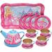 Toy Chef 14-Piece Princess Tea Party Set for Little Girls - Pretend Game Playset with Teapot Cups and Dishes - Playhouse Toy Gifts for Toddlers 3+ - Princess