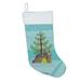 The Holiday Aisle® Christmas Stocking Polyester in Blue/Brown/Green | 18 H x 13.5 W in | Wayfair 82D9678A625847FFB7ADD1DC6979F5D4