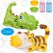 FOCUSSEXY 2-pack Bubble Gun Toy for Kids 3-10 Years Old 10-Holes Unicorn/Dinosaur Automatic Bubble Maker Gun for Bubble Blaster Party Favors Summer Toy Birthday Gift