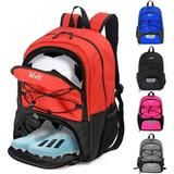 Wolt | Oxford Youth Soccer Bag Backpack for Football Sports Bag with Separate Cleat and Ball Holder(Red)