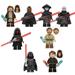 8PCS Star Wars Minifigure Dalmos Darth Vader Obi-Wan Kenobi 8 Action Figures Black Series Assembling Block Toys Fan Collectible Anime Toys Kids Birthday Gifts Cake Decorations