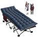 MOPHOTO Folding Camping Cots for Adults Double Layer 1200D Folding Camping Bed Portable Heavy Duty Sleeping Cots 75 x28