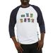 CafePress - Power Rangers Group Shots - Cotton Baseball Jersey 3/4 Raglan Sleeve Shirt
