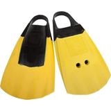 Body Glove Swim Fins | Comfortable Silicon Flippers for Men and Women| Swimfins for Thrust and Performance | Short Lightweight and Floats (Medium Black/Yellow )