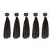 5 Pcs 15cm Heat Resistant Straight Hair Wig Handcraft DIY Doll Wigs Weft Hair Extensions for Home School Project (Black)