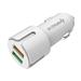 Ampker Car Charger for Cricket Vision Plus (30W Fast Charging 2.4A/Quick Charge 3.0 Dual USB Ports) - White