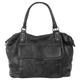Shopper FORTY Gr. B/H/T: 54 cm x 35 cm x 22 cm onesize, schwarz Damen Taschen Handtaschen echt Leder, Made in Italy