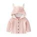 4t 5t Girls Clothes Toddler Baby Girls Boys Patchwork Spring Winter Long Sleeve Animals Button Hooded Knit Sweater Coat Cardigan Clothes Toddler Girls Snow Jacket