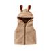 Youth Puff Jacket Toddler Kids Children Baby Girls Patchwork Sleeveless Cute Ear Hooded Vest Coat Jacket Outer Clothes Outfits Boys Large Coats