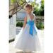 Ekidsbridal Ivory V-Back Lace Edge Junior Flower Girl Dress Wedding Tulle Junior Pageant Gown for Toddlers 183T 8