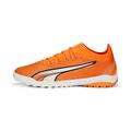 PUMA Men's Sport Shoes ULTRA MATCH TT Soccer Shoes, ULTRA ORANGE-PUMA WHITE-BLUE GLIMMER, 38