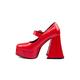 LAMODA Damen Love Sick Court Shoe, Red Patent, 37 EU