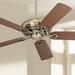 52 Casa Vieja Trilogy Rustic Farmhouse Indoor Ceiling Fan Antique Brass Walnut Cherry Low Profile for Living Room Kitchen House Bedroom Family Dining