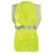 Women s High Visibility Safety Vest with Reflective Strips Type R Class 2 5XL Lime SAFEGEAR