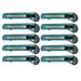 MotoProducts 10 Turquoise Retractable Utility Knife Wholesale 6 inch Manual Lock Box Cutter Snap Off Blade