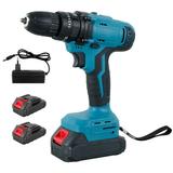 Evjurcn Cordless Electric Screwdriver Impact Driver Professional 18V Impact Drill Power Tool Power Screwdriver 130W with 2 Speed Durable Electric Drill Impact Screwdriver with Battery