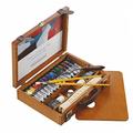 Sennelier Artist Oil Paint Wooden Box Set 15x 21ml Tubes Palette, Brushes, Cloth