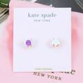 Kate Spade Jewelry | Kate Spade Round Tri-Prong Stud Earrings Ab Aurora Zirconia Silver | Color: Silver | Size: Os