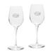 Florida Gators Primary Team Logo 12oz. 2-Piece Luigi Bormioli Titanium White Wine Glass Set