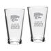 Kansas State Wildcats Class of 2023 16oz. 2-Piece Classic Pint Glass Set