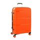 Roncato R-Lite Hartschalen-Trolley, erweiterbar, groß, 4 Rollen mit TSA, Orange, Großer Trolley mit 4 drehbaren Doppelrollen und TSA Verschluss