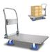 LEIZA Steel Foldable Platform Cart Moving Dolly Push Hand Folding Truck 330 lbs 28*18.5*32.5 in (330lb Silver)