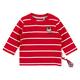 Sigikid Baby-Jungen Langarmshirt aus Bio-Baumwolle T-Shirt, rot-weiß/Geringelt, 68