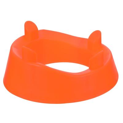 Basketball Football Ball Display Stand Plastic with 4 Support Feet, Orange