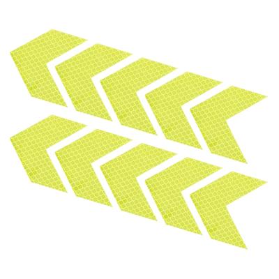 Reflective Stickers, 30 Pack 2.36 x 2.36 Inch Warning Arrow Reflector, Green